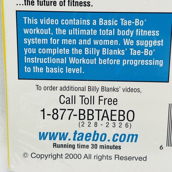 Tae Bo Billy Workout Live Basic Volume 9 Vintage VHS New Origanal Plastic Rare - Picture 3 of 9